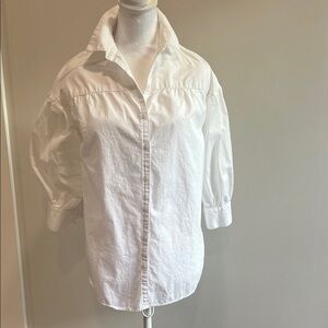 🌷ANTHOPOLOGIE MAEVE Un Classic White Men's Button-Up Shirt